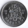 Монета 25 центов. 2022 год, Барбадос.