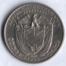 Монета 1/4 бальбоа. 1986 год, Панама.