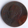 Монета 2 чентезимо. 1912 год, Италия.
