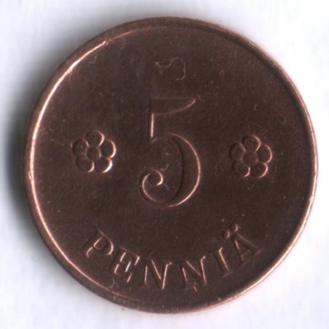 5 пенни. 1918 год, Финляндия.