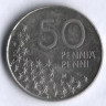 50 пенни. 1992 год, Финляндия.