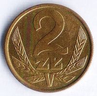 Монета 2 злотых. 1982 год, Польша.