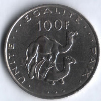 Монета 100 франков. 2017 год, Джибути.