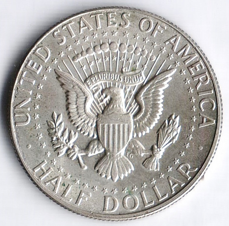 Монета 1/2 доллара. 1967 год, США.