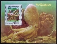 Мини-блок. "Моллюски". 1999 год, Камбоджа.