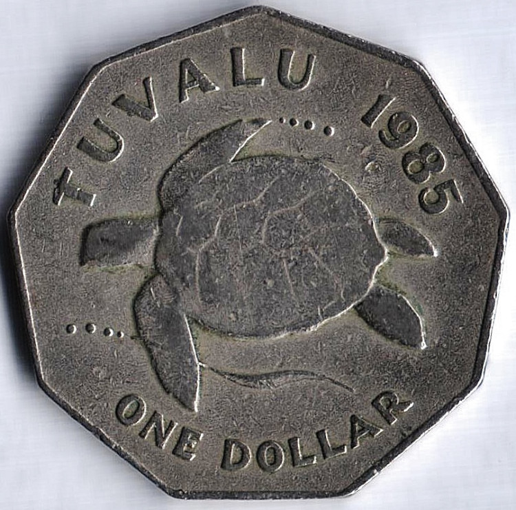 Монета 1 доллар. 1985 год, Тувалу.