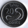 Монета 20 центов. 2013 год, Фиджи.