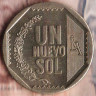 Монета 1 новый соль. 2003 год, Перу.