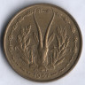 Монета 25 франков. 1957 год, Французская Западная Африка.