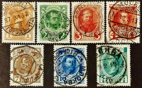 Набор почтовых марок (7 шт.). "300 лет династии Романовых". 1913 год, Российская империя.