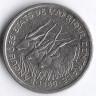 Монета 50 франков. 1980(A) год, Центрально-Африканские Штаты (Чад).