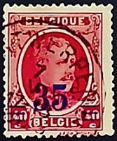 Почтовая марка (35 c.). "Король Альберт I". 1927 год, Бельгия.