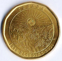 Монета 1 доллар. 2021 год, Канада. 125 лет Золотой лихорадке.
