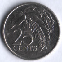 25 центов. 2007 год, Тринидад и Тобаго.