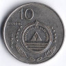 Монета 10 эскудо. 1994 год, Кабо-Верде. Корабль 