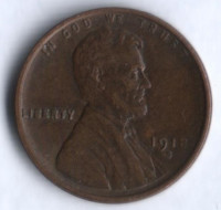 1 цент. 1918(S) год, США.