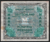 Бона 1/2 марки. 1944 год, Германия (союзническая оккупация).