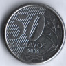 Монета 50 сентаво. 2006 год, Бразилия. Хосе Паранхос.