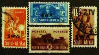 Набор марок (4 шт.). "Военные действия (малый формат)". 1942 год, Южная Африка.