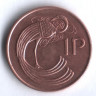 Монета 1 пенни. 1994 год, Ирландия.