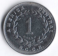 Монета 1 колон. 1989(c) год, Коста-Рика.