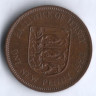 Монета 1 новый пенни. 1980 год, Джерси.
