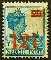 Почтовая марка. "Королева Вильгельмина". 1930 год, Нидерландская Ост-Индия.