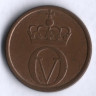 Монета 2 эре. 1959 год, Норвегия.