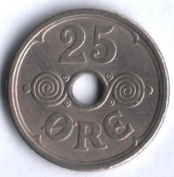 Монета 25 эре. 1924 год, Дания. HCN;GJ.