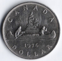 Монета 1 доллар. 1976 год, Канада.
