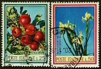 Набор почтовых марок (2 шт.). "Флора". 1967 год, Италия.
