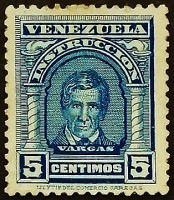 Марка почтовая. "Варгас". 1911 год, Венесуэла.
