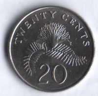 20 центов. 1988 год, Сингапур.