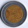 Монета 5 новых солей. 2006 год, Перу.