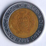 Монета 5 новых солей. 2006 год, Перу.