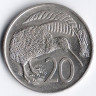 Монета 20 центов. 1979 год, Новая Зеландия.