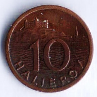 Монета 10 геллеров. 1939 год, Словакия.