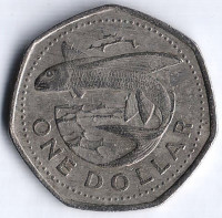 Монета 1 доллар. 2004 год, Барбадос.