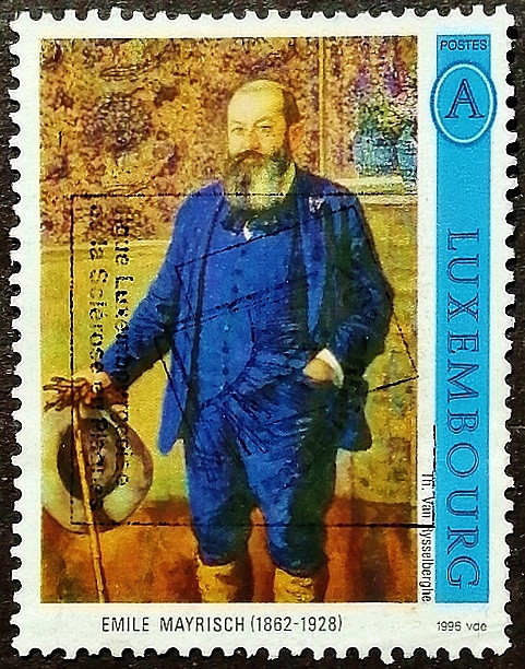 Почтовая марка. "70 лет со дня смерти Тео ван Риссельберга". 1996 год, Люксембург.