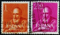 Набор почтовых марок (2 шт.). "Канонизация святого Иоанна Риберского". 1960 год, Испания.