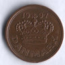 Монета 25 эре. 1997 год, Дания. LG;JP;A.