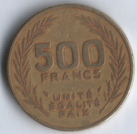 Монета 500 франков. 1991 год, Джибути.