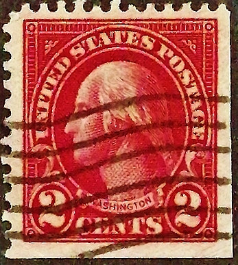 Почтовая марка (2 c.). "Джордж Вашингтон". 1927 год, США. Почтовая марка (2 c.). "Джордж Вашингтон". 1927 год, США.