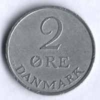 Монета 2 эре. 1963 год, Дания. C;S.