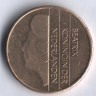 Монета 5 гульденов. 1991 год, Нидерланды.