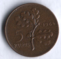 5 курушей. 1964 год, Турция.