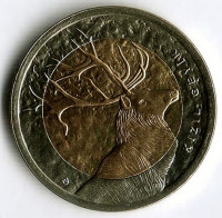 Монета 1 лира. 2012 год, Турция. Олень.