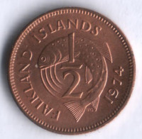 1/2 пенни. 1974 год, Фолклендские острова.