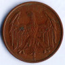 Монета 4 рейхспфеннига. 1932 год (E), Веймарская республика.