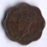 2 цента. 1944 год, Цейлон.